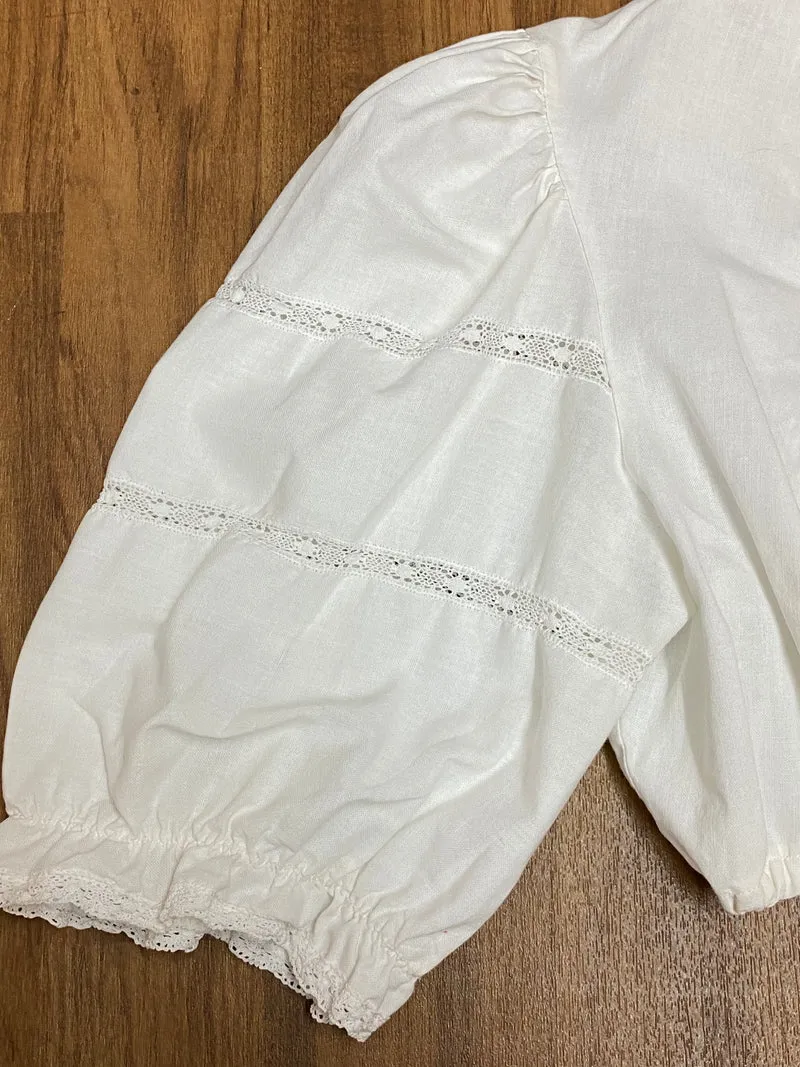Vintage Dirndlbluse weiß - Gr.40