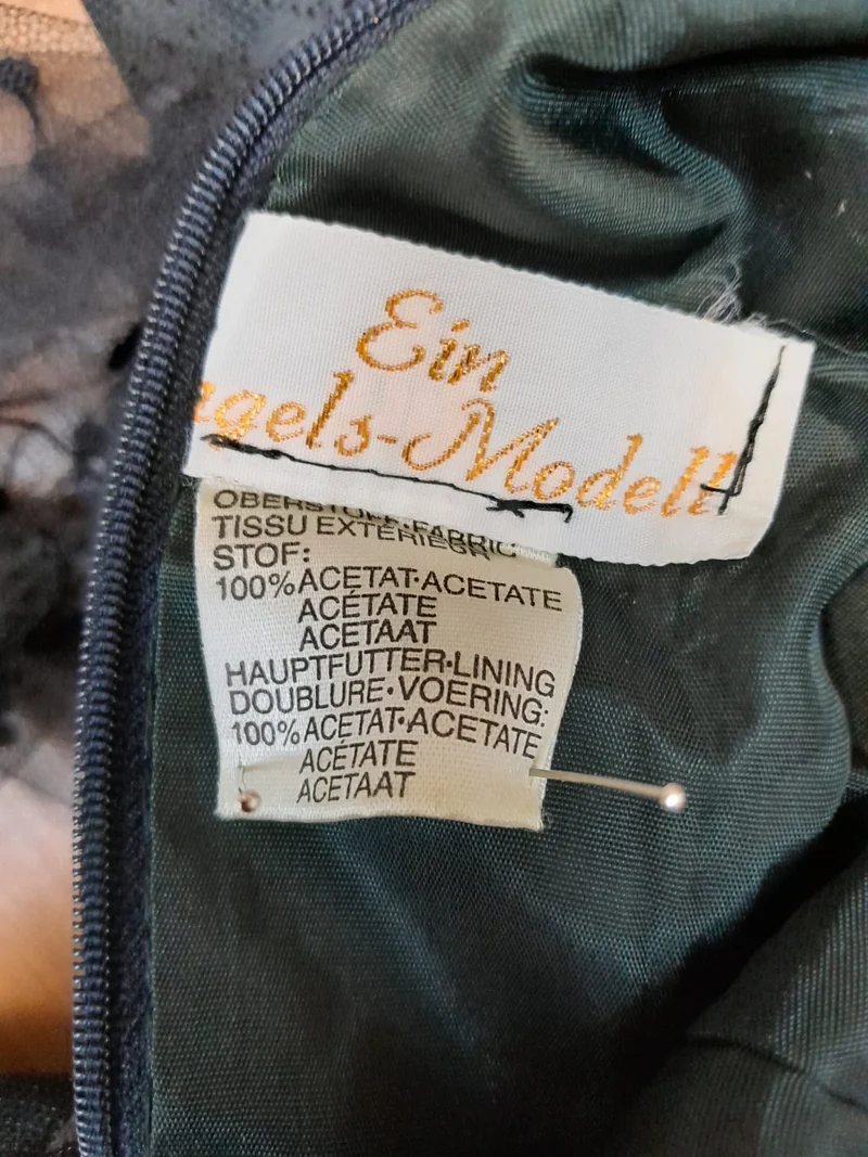 70er Jahre Vintage Kleid Schwarz Weiß Kariert – Spitzenkleid mit Rüschen & Maxirock True Vintage
