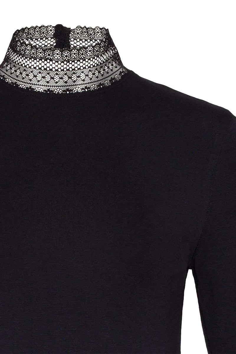 Damen Trachten-Longshirt mit Spitze