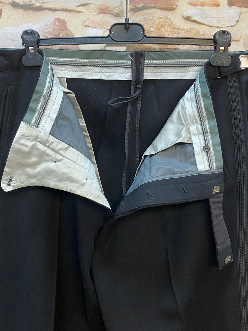 Smokinghose Vintage schwarz Bund 121 cm, Gr,62
