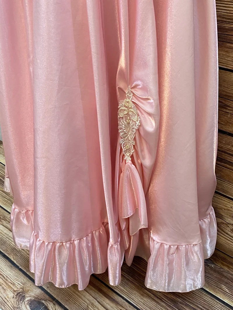 80er Jahre Vintage Ballkleid in Rosa Gr.42