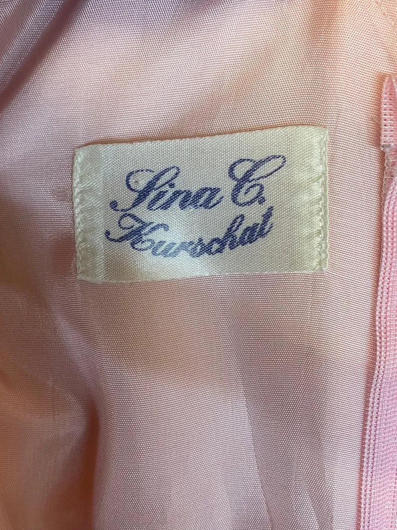 80er Jahre Vintage Ballkleid in Rosa Gr.42