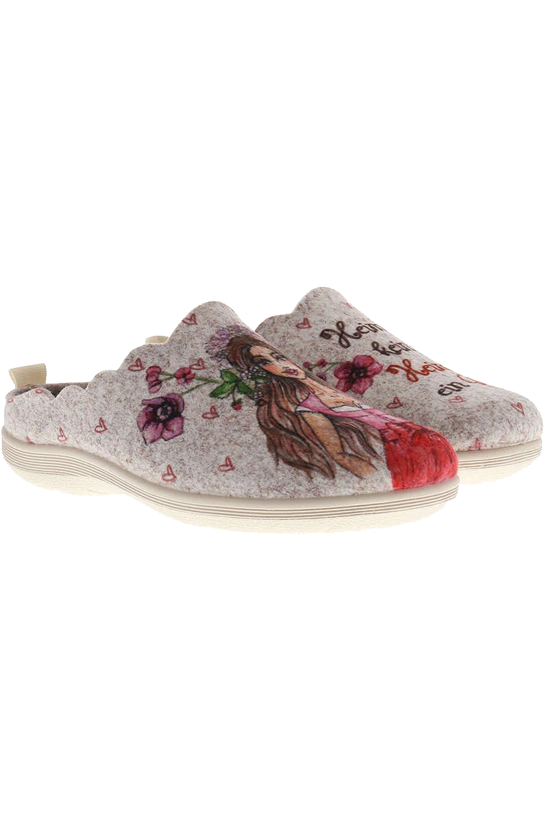 Damen Filzpantoffeln Hauschuhe Dirndl