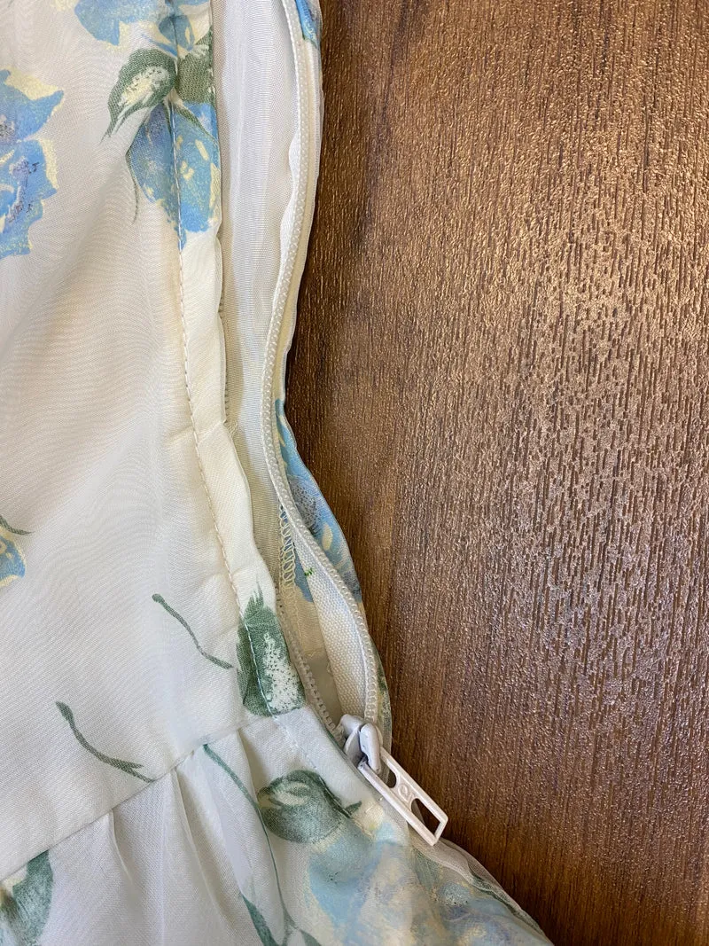 True Vintage Petticoatkleid Blau-Grün Gr. 36 – 50er Jahre