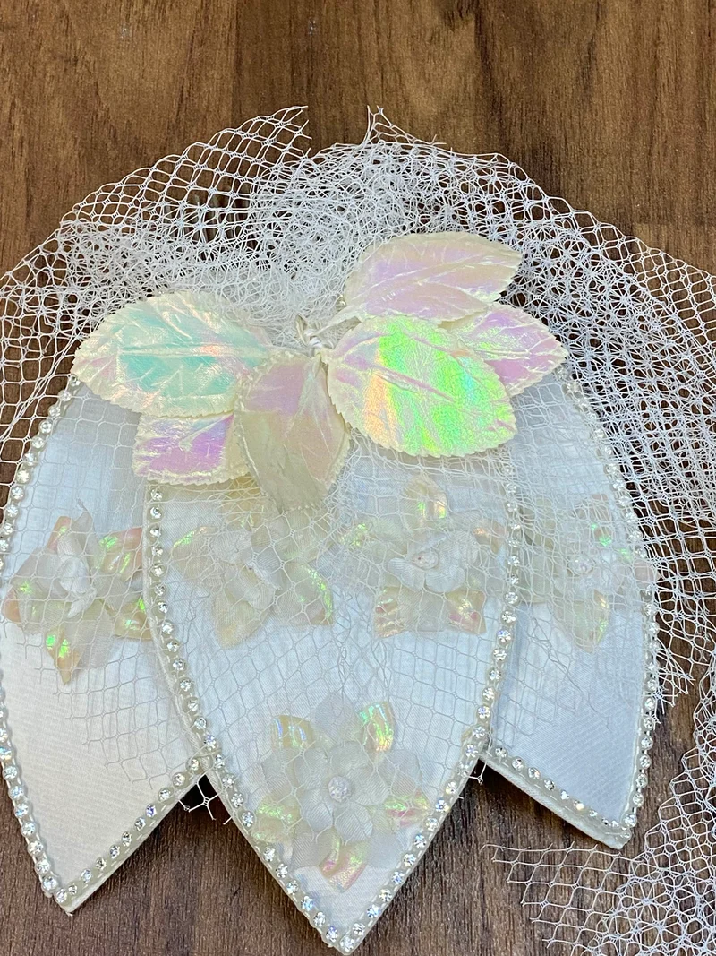 Vintage Brauthut, One Size, Creme