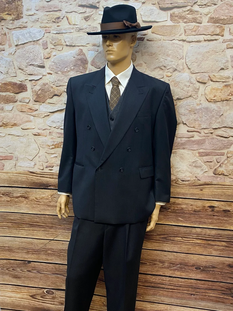 Vintage Doppelreiher-Anzug Herren Gr. 58 – 30er/40er Stil