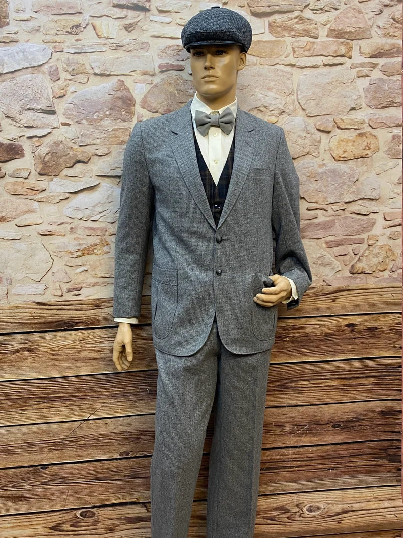 Vintage Outfit Größe 50 Schurwolle im britischen 1920er-Jahre-Stil