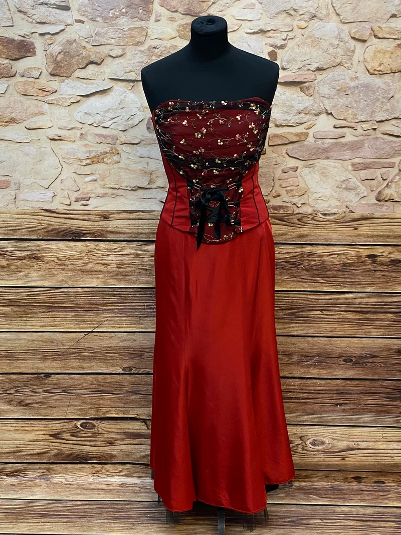 Abendkleid - 2teilig - Rot - Gr.36