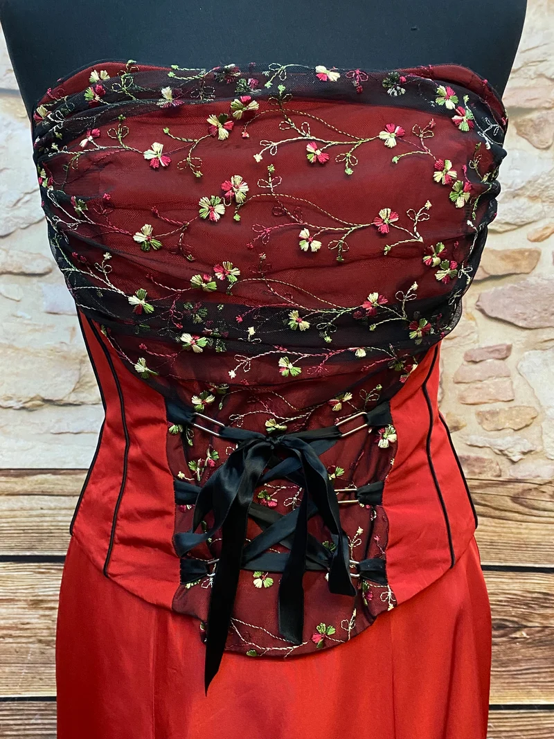 Abendkleid - 2teilig - Rot - Gr.36