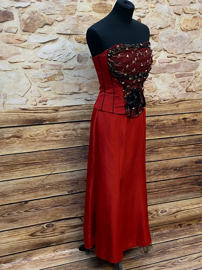 Abendkleid - 2teilig - Rot - Gr.36