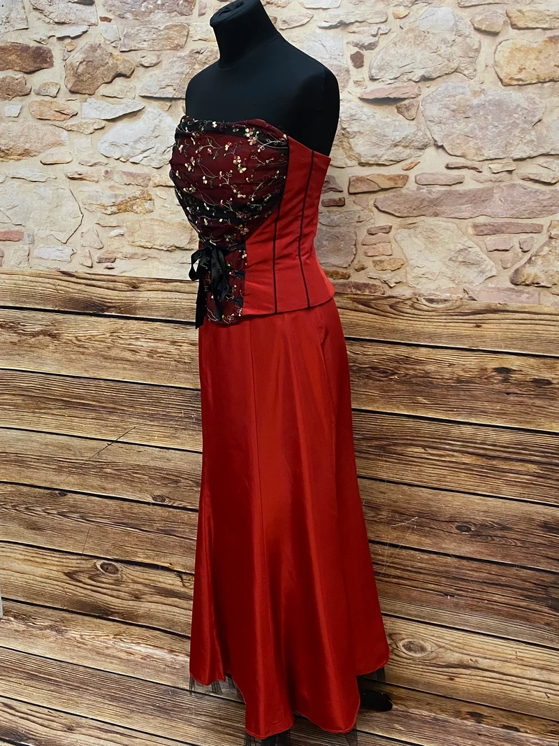 Abendkleid - 2teilig - Rot - Gr.36