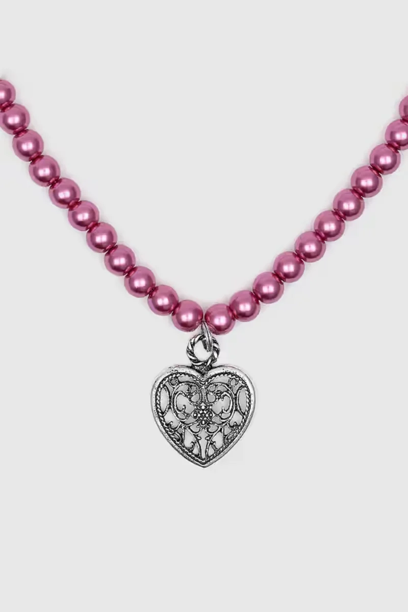 Trachtenkette mit Perlen - ROMANZA - 001401-000-0035 - Herz