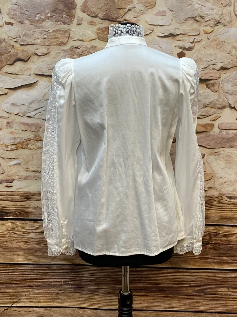 Rüschenbluse weiß Gr.38 Viktorianisch Gothic Steampunk