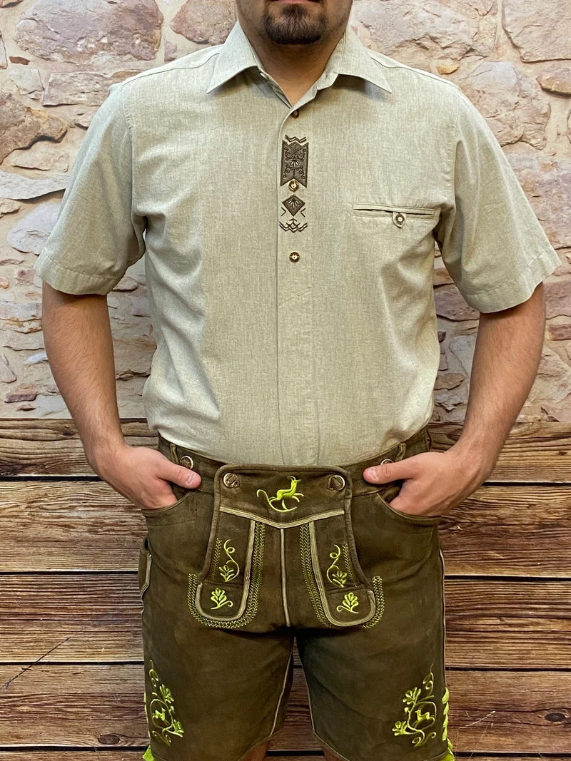 Trachtenhemd – Gr.40 – Landhaus Stil – Beige