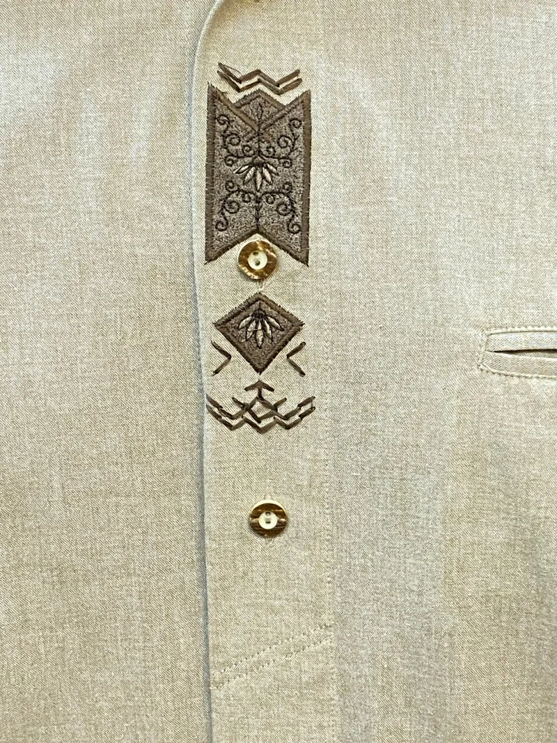 Trachtenhemd – Gr.40 – Landhaus Stil – Beige