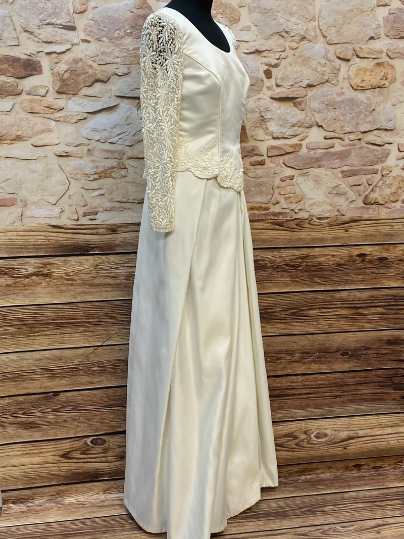 Vintage Brautkleid creme Gr. 42 – Lohrengel Cassel