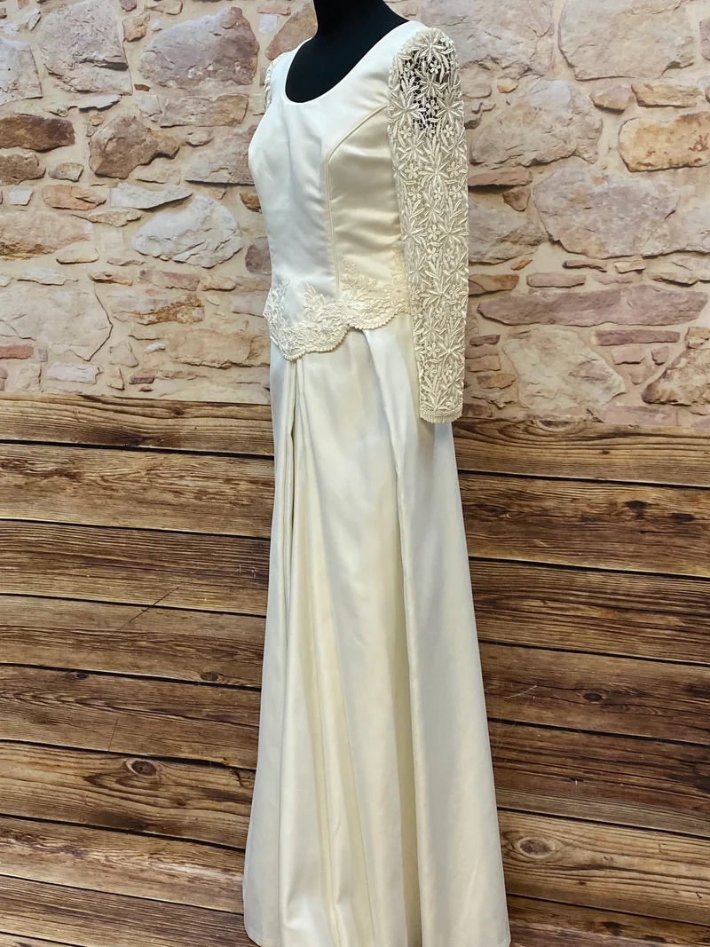 Vintage Brautkleid creme Gr. 42 – Lohrengel Cassel