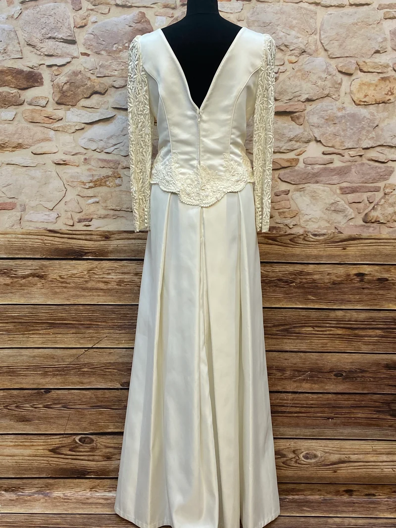 Vintage Brautkleid creme Gr. 42 – Lohrengel Cassel