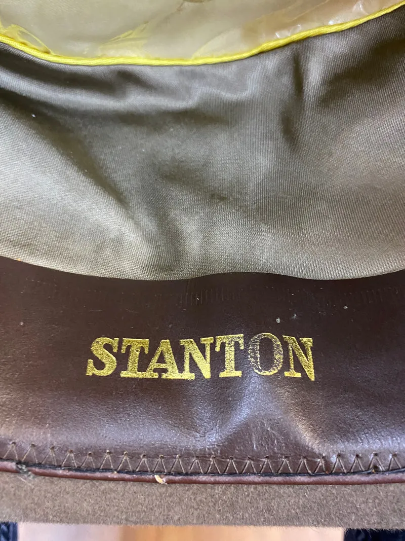 Fedora Vintage Herren Hut Stanton Gr.56 olivegrün