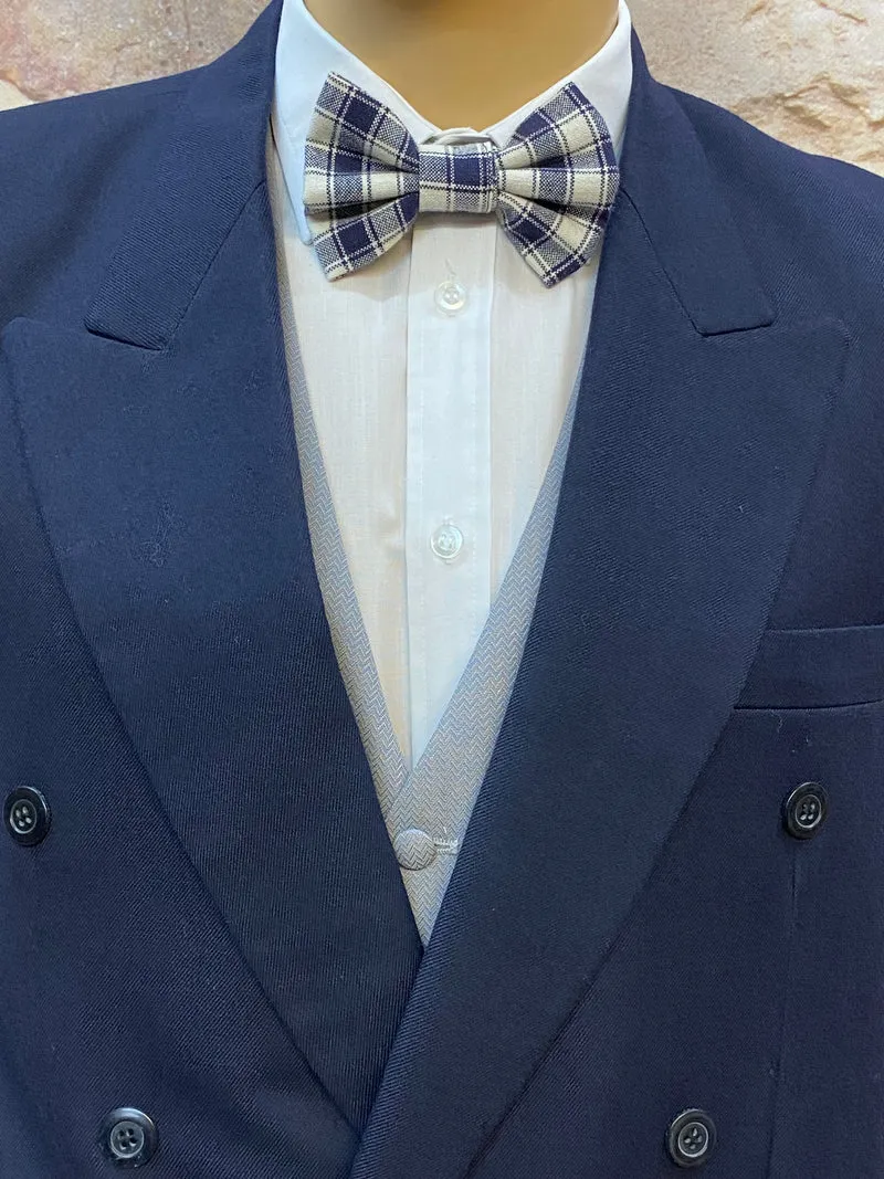 Hochwertiges Vintage Outfit im 20er-Jahre Stil– Doppelreiher, Gr. 50 (6-teilig)