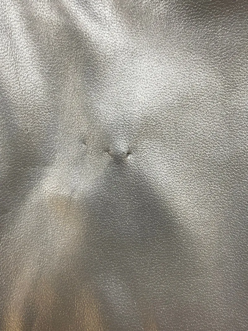 Lederjacke Silber Metallic Gr.38