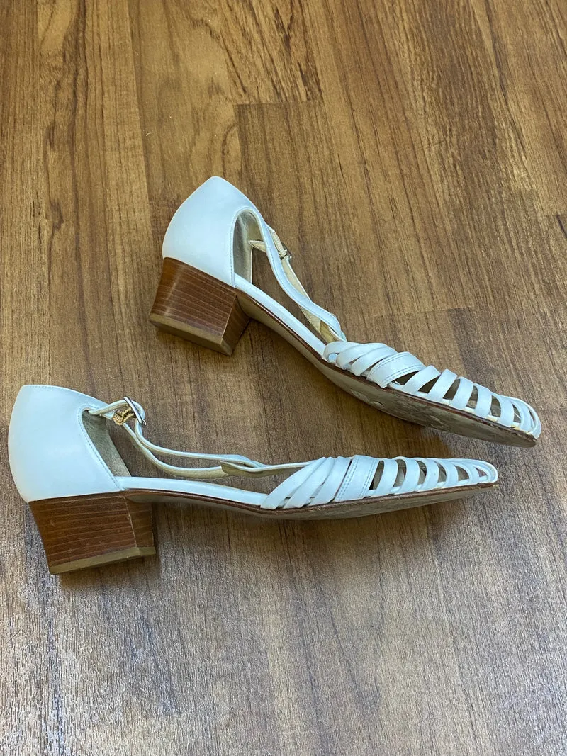 Vintage Schuhe Gr. 40 1/2, Echtleder, T-Steg