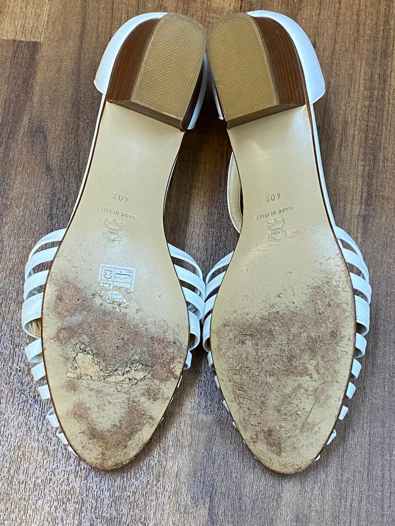 Vintage Schuhe Gr. 40 1/2, Echtleder, T-Steg