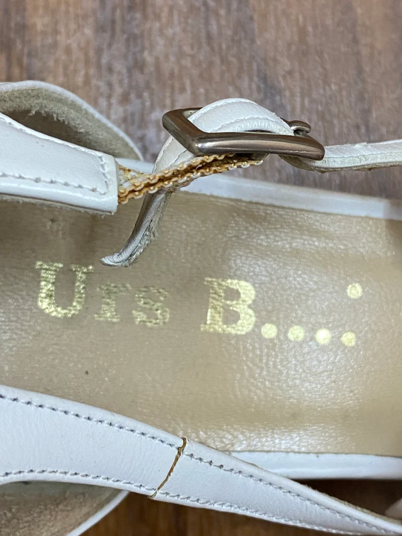 Vintage Schuhe Gr. 40 1/2, Echtleder, T-Steg