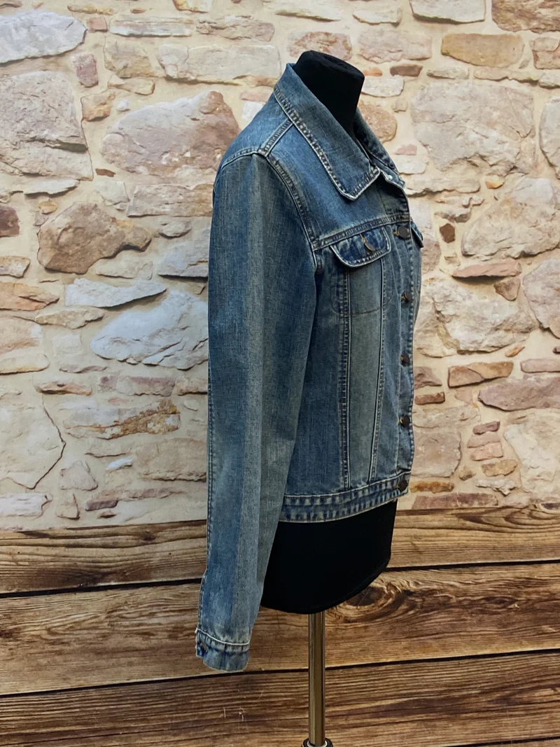 Vintage Jeansjacke Damen Gr. L – Klassischer Denim Klassiker in Blau