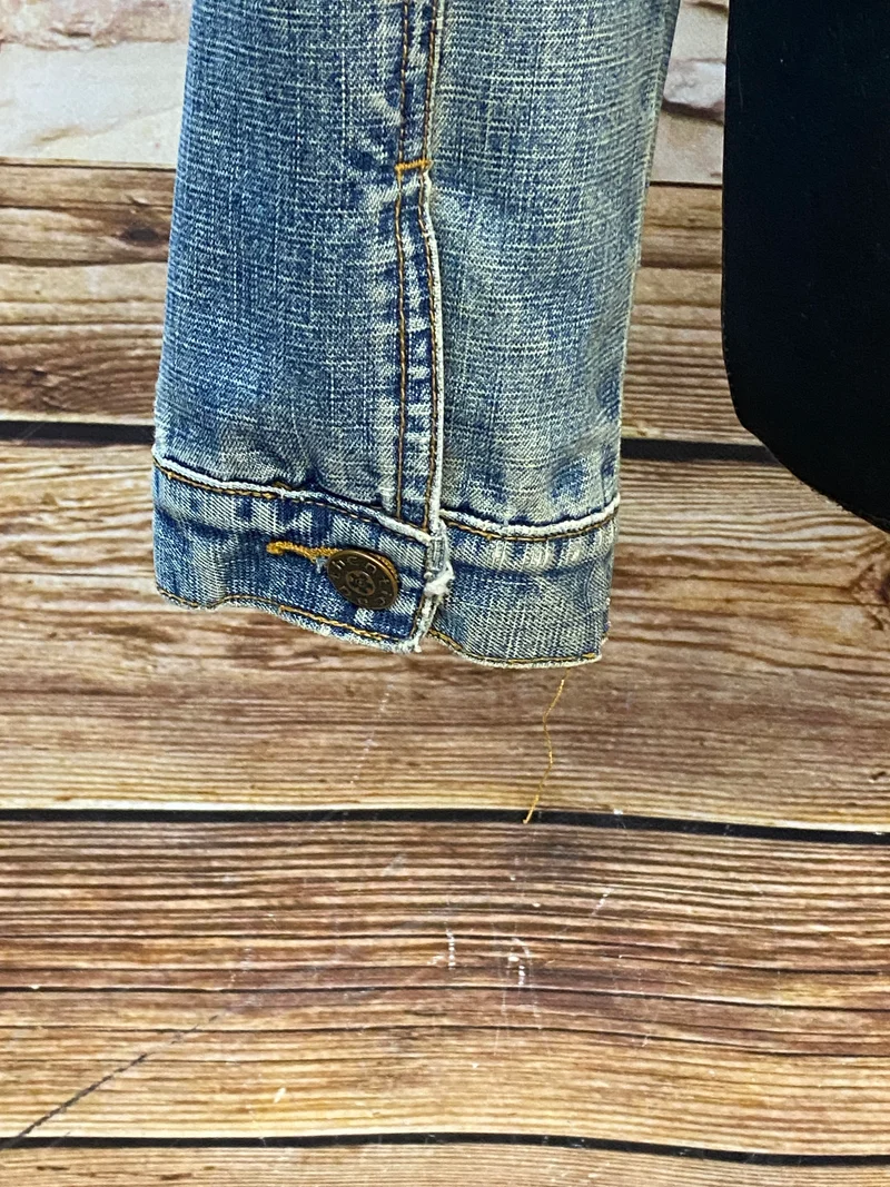 Vintage Jeansjacke Damen Gr. L – Klassischer Denim Klassiker in Blau