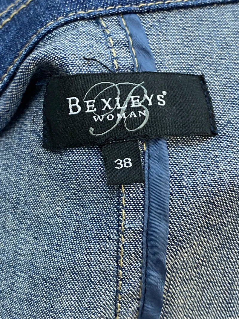 Vintage Jeansjacke Damen Gr. 38 – Dunkelblauer Denim Blazer Look