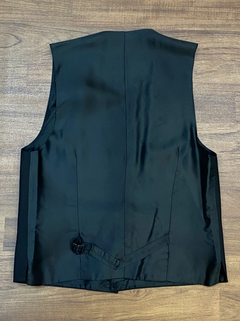 Vintage Smokingweste schwarz einreihig Gr. 46 klassisch