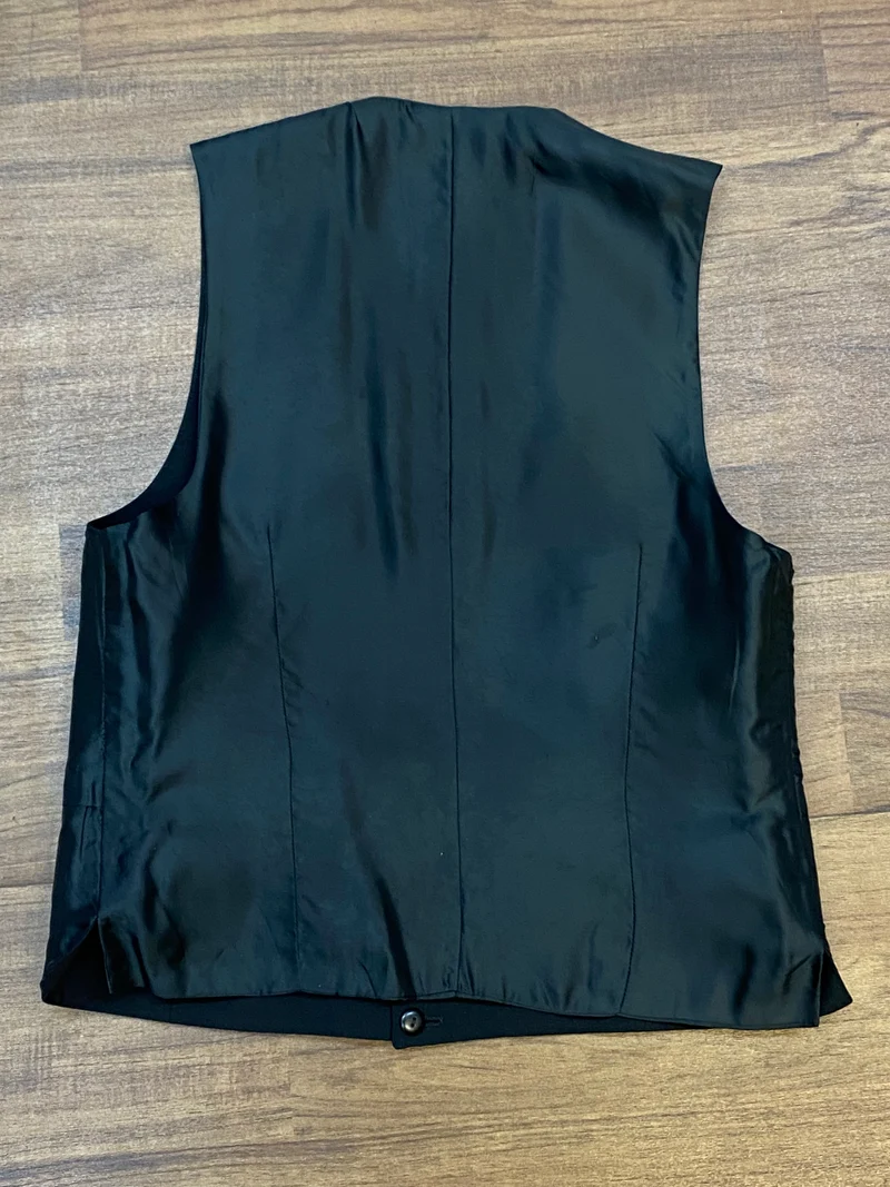 Vintage Smokingweste schwarz einreihig Gr. 46 klassisch