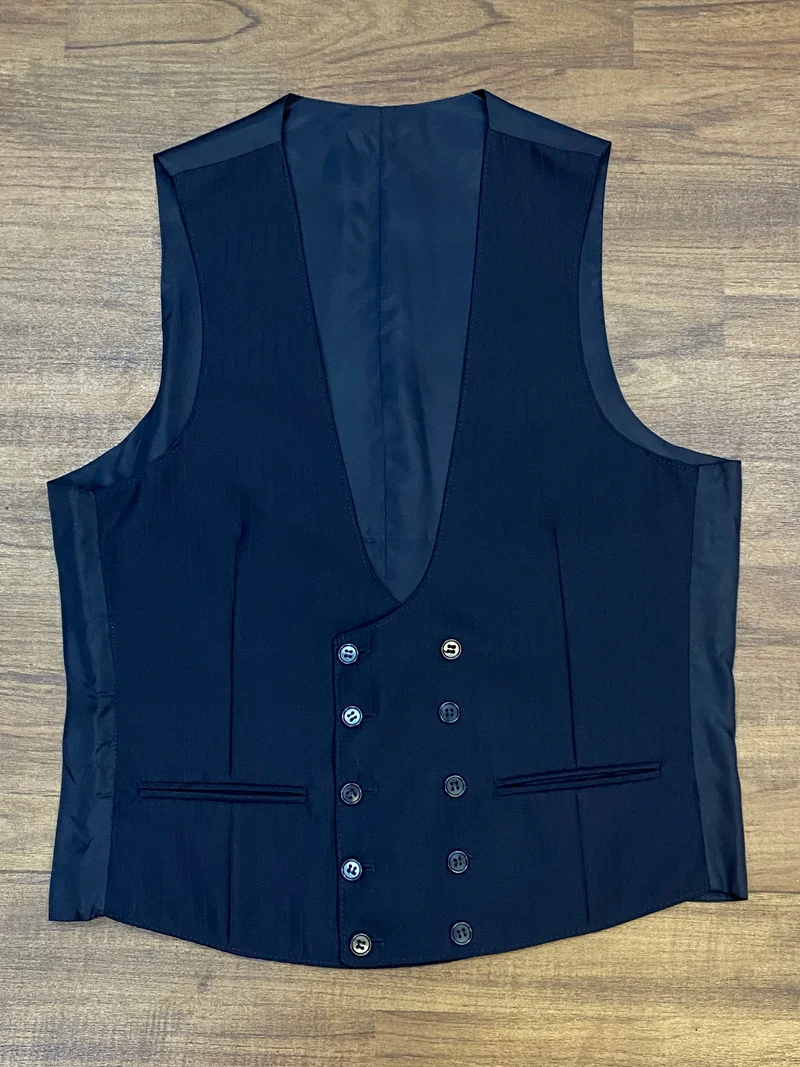 Klassische Smokingweste schwarz Vintage Gr. 46 elegant