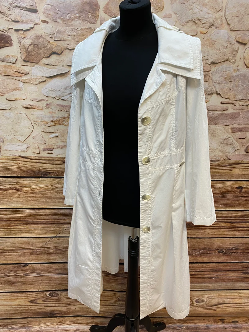 Mittellanger Trenchcoat Gr.36 weiß, Vintage