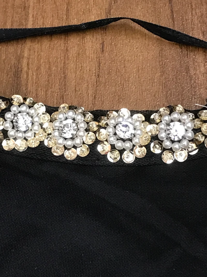 20er Jahre Flapperkleid schwarz-gold Gr. 34