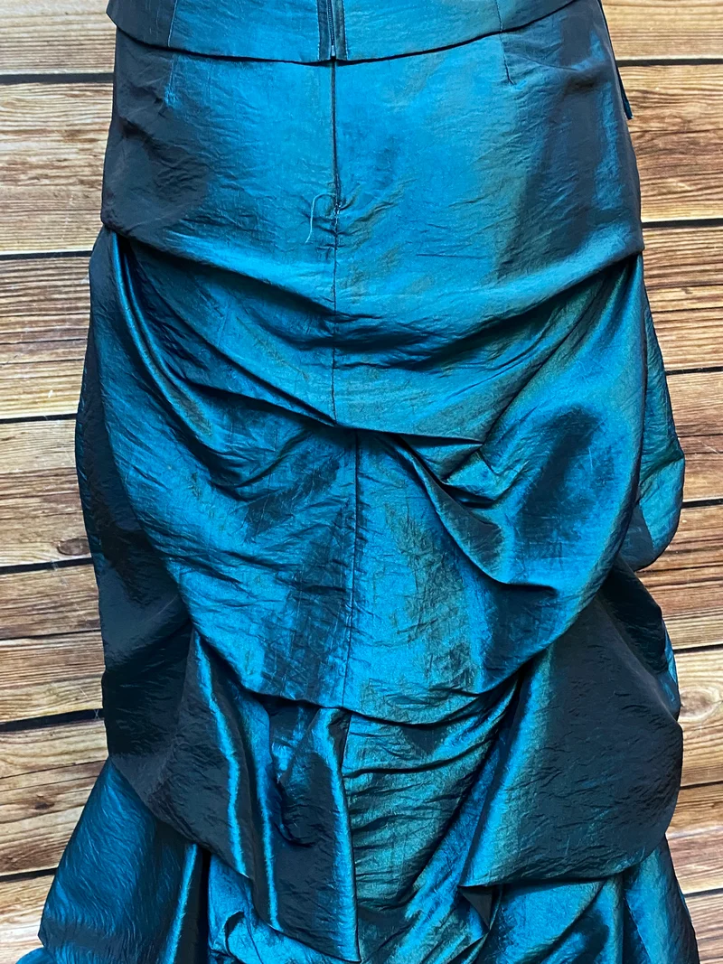 Abendkleid türkis petrol 2-teilig lang Unique Gr. 36