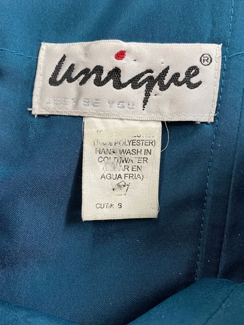 Abendkleid türkis petrol 2-teilig lang Unique Gr. 36