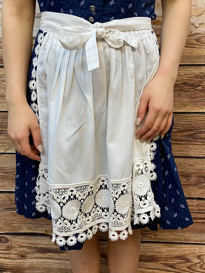 Vintage Dirndl blau weiß - Gr.38