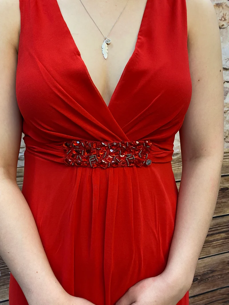 Abendkleid rot lang elegant Yessika Gr. 36