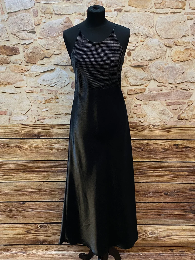 Abendkleid schwarz lang schimmernd Yessica Gr. 40