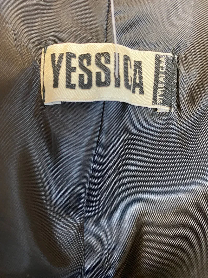 Abendkleid schwarz lang schimmernd Yessica Gr. 40