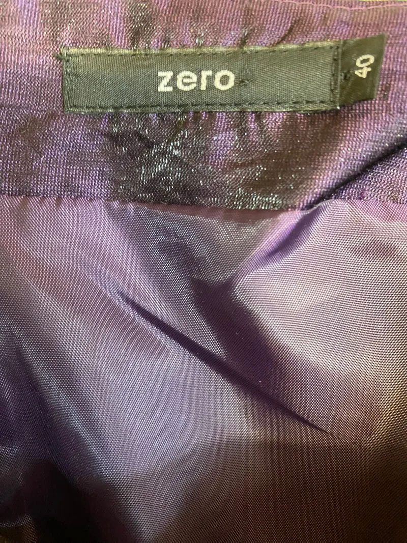 Vintage Abendkleid lila lang schimmernd Zero Gr. 40