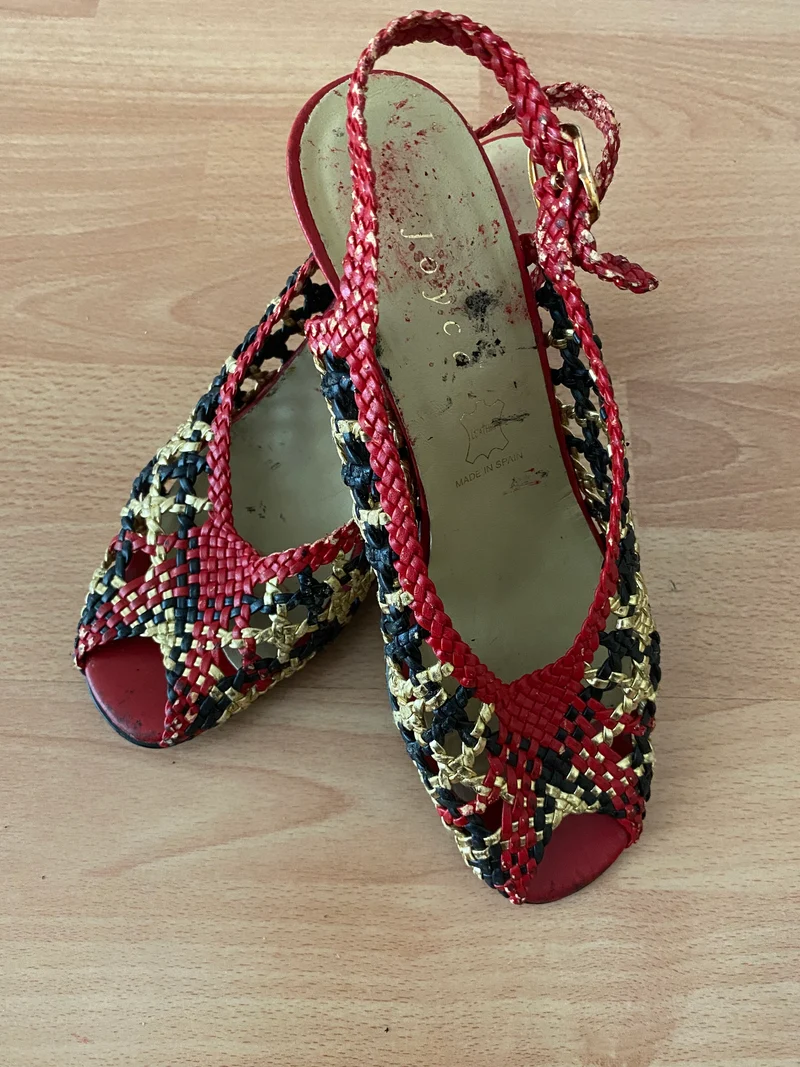 Vintage-Schuhe 50er Jahre Stil Slingpumps Gr.40