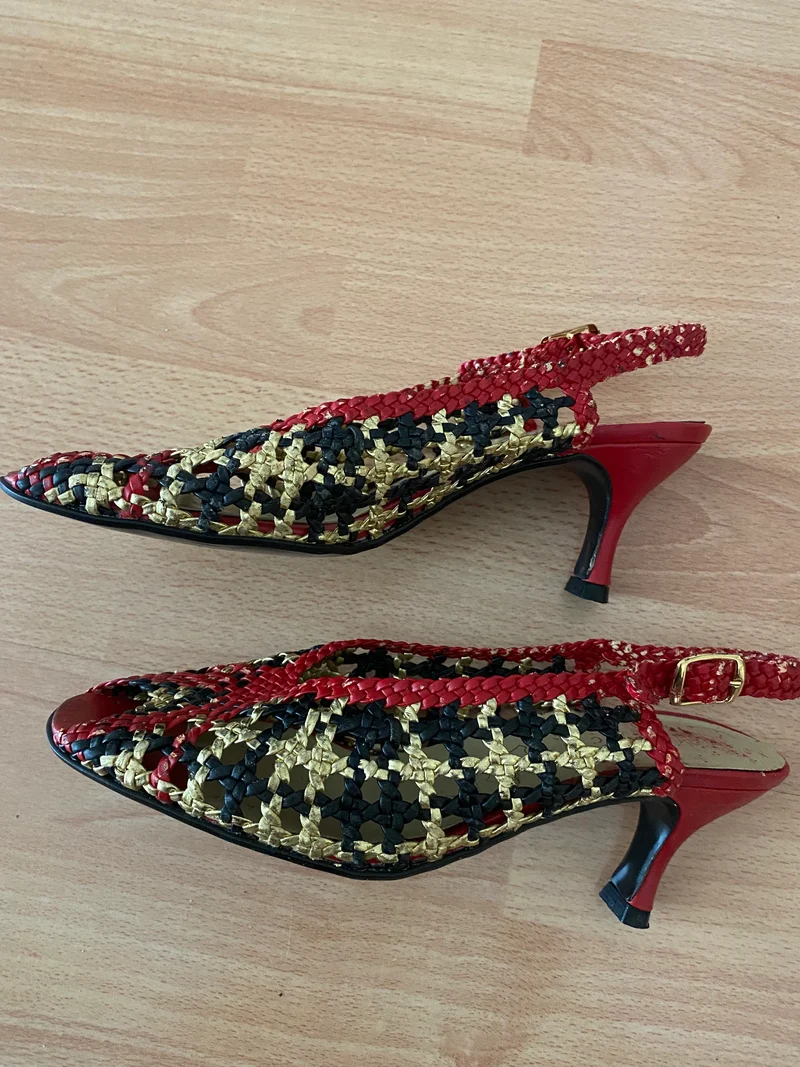 Vintage-Schuhe 50er Jahre Stil Slingpumps Gr.40