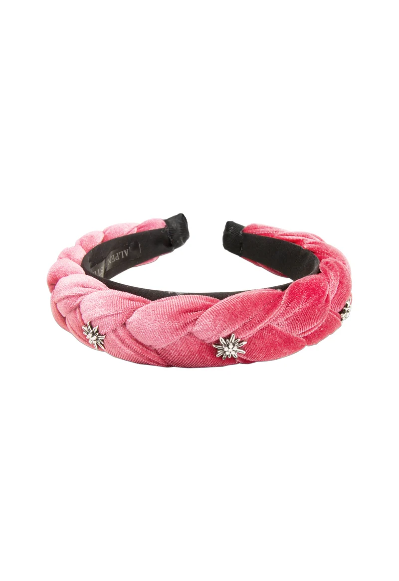 Samt-Haarreif - Flechtoptik - ADV129-000 - verschiedene Farben - Strass- Edelweiss - Alpenflüstern