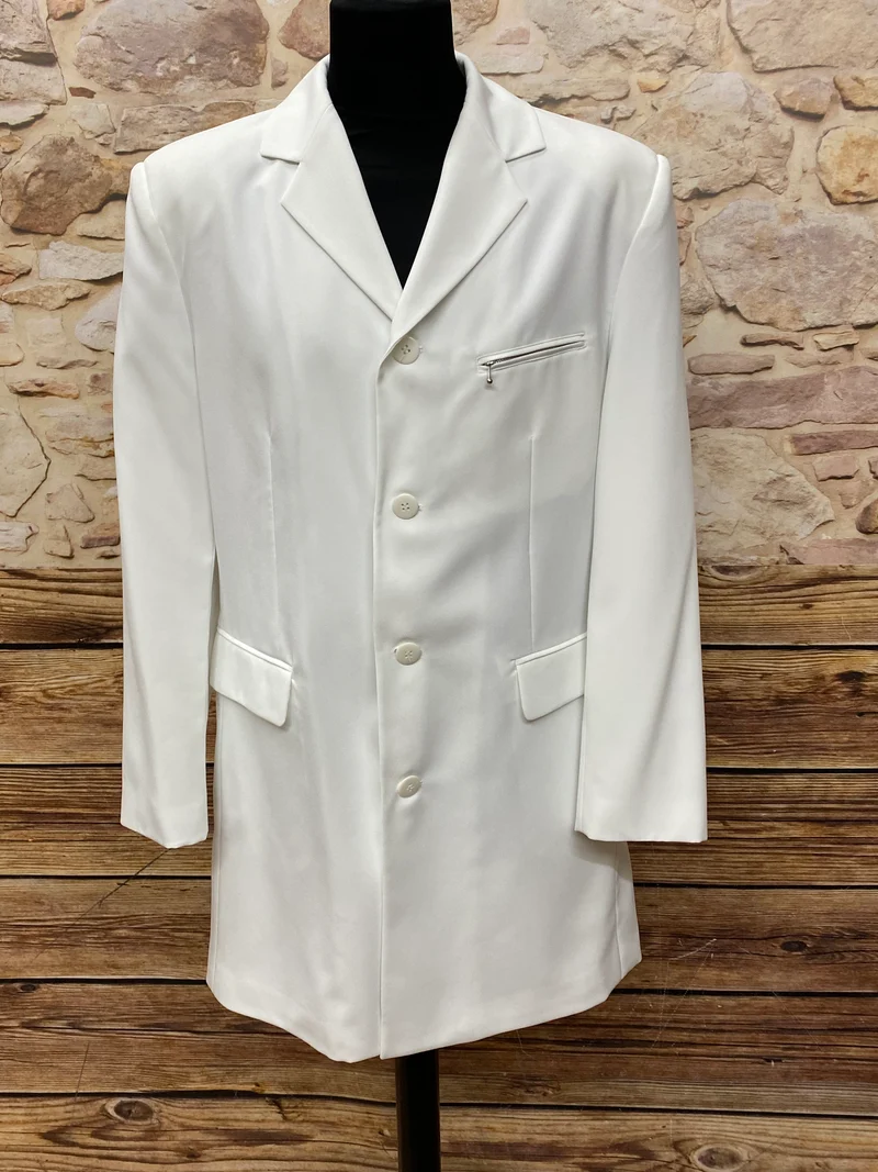 Weißes Longjackett Woolpacker Casual Collection – Größe 50