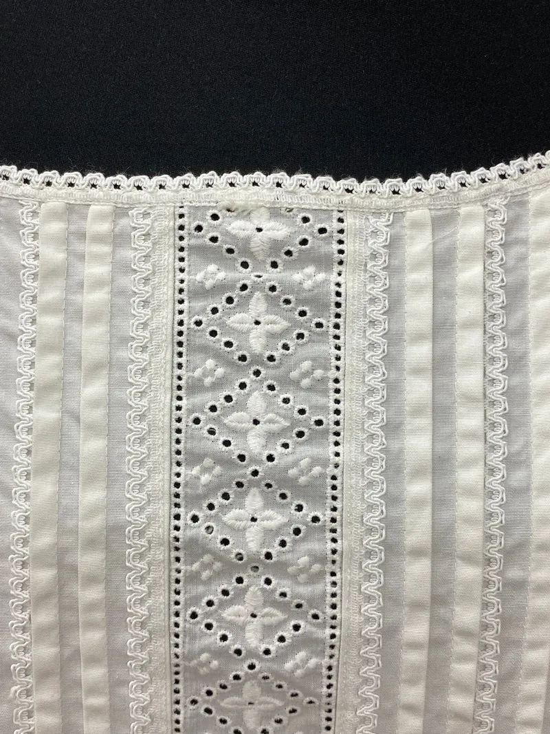 Vintage Dirndlbluse weiß - 1970er Jahren, Gr.46
