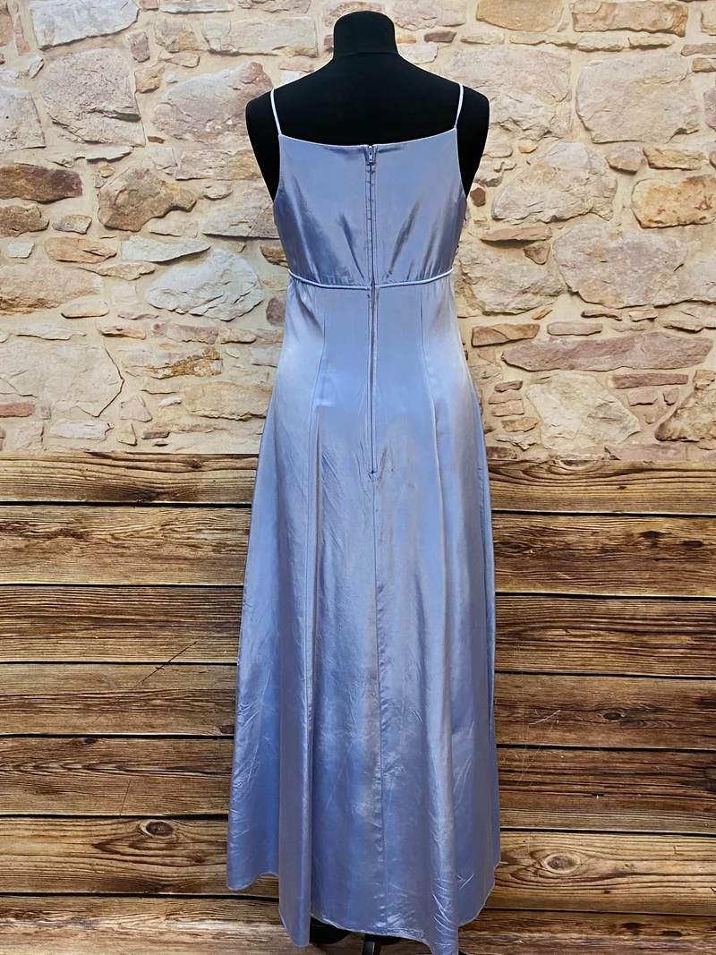Vintage Abendkleid Hellblau Pailletten Morgan & Co Gr. 36