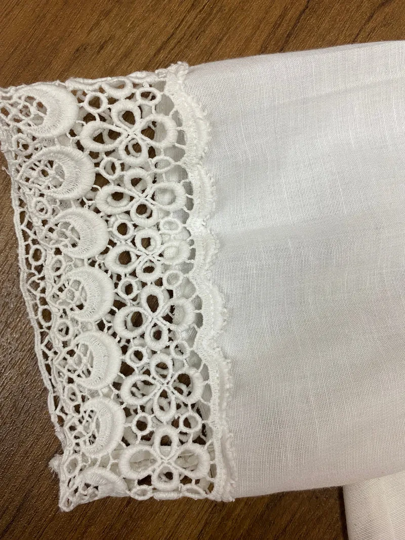Vintage Dirndlbluse weiß - Gr.44